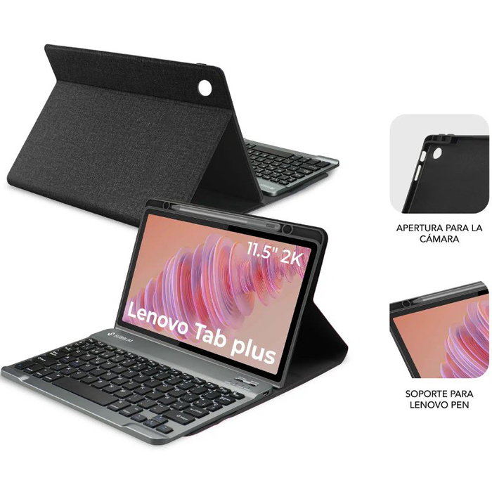 Subblim Keytab Pro BT para Lenovo Tab Plus 11.5 2025 con Teclado Bluetooth Negro Subblim Keytab Pro BT para Lenovo Tab Plus 11.5 2025 con Teclado Bluetooth Negro